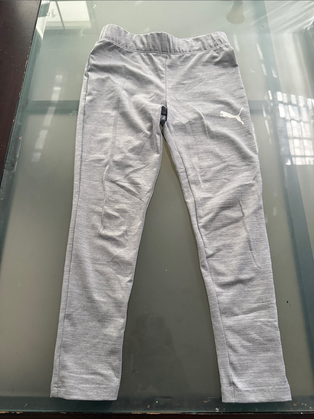 Puma Girls' Light Gray Athletic Leggings